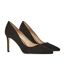 Womens/ladies Dash Pointed Wide Court Shoes Natural Black Dorothy Perkins-2