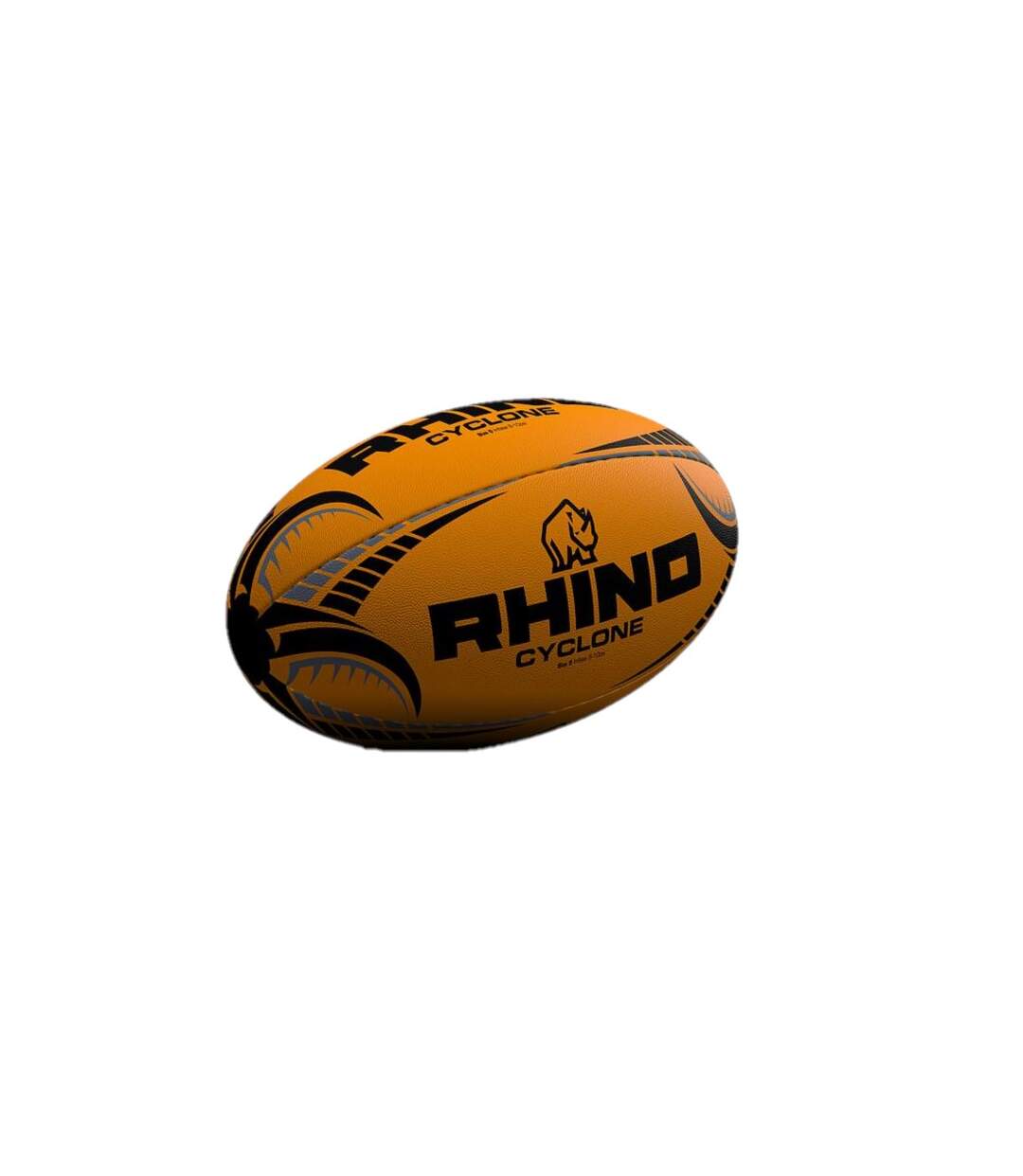 Ballon De Rugby Cyclone Taille 5 Orange Fluo Rhino-1