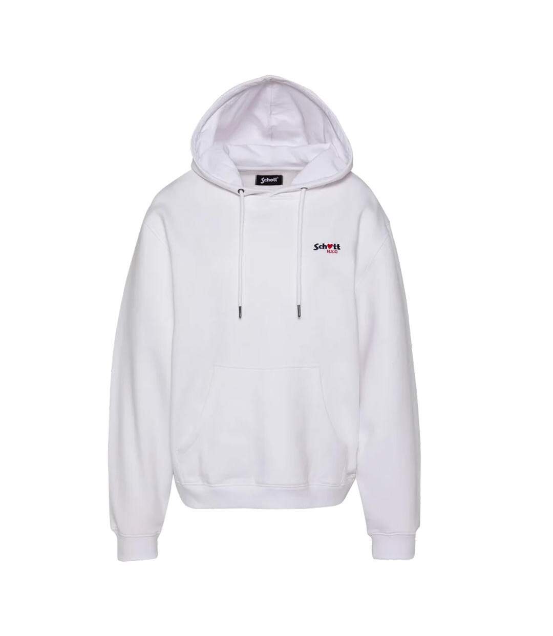 Sweat blanc femme schott swhbrodedw-1
