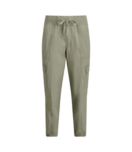 Womens/ladies Drawstring Waist Cargo Jogging Bottoms Bayleaf DKNY