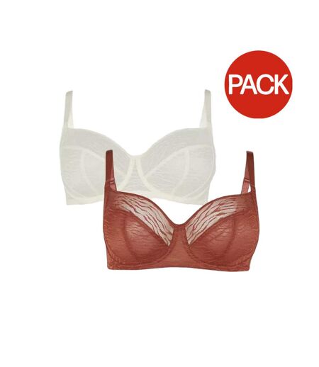 Soutien-gorges femme marron clair / blanc Gorgeous