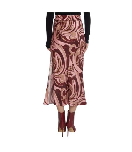 Womens/ladies Ramale Abstract Slim Pencil Skirt Brown Hugo