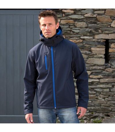 Core Mens Lite Hooded Softshell Jacket Navy Royal Result