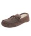 Eastern Counties Leather Unisex Wool-blend Soft Sole Moccasins (Chocolate) - UTEL182-1