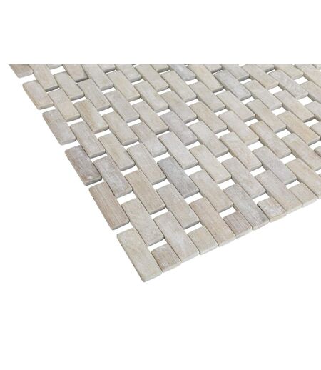 Tapis de salle de bain design Bamboo - L. 50 x l. 80 cm - Blanc