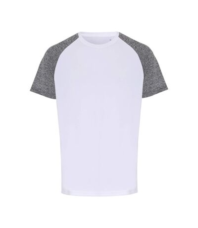 T-shirt homme blanc / noir chiné TriDri