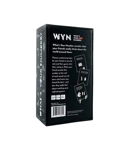 Jeu De Cartes Nsfw Taille Unique Noir What´s Your Number?