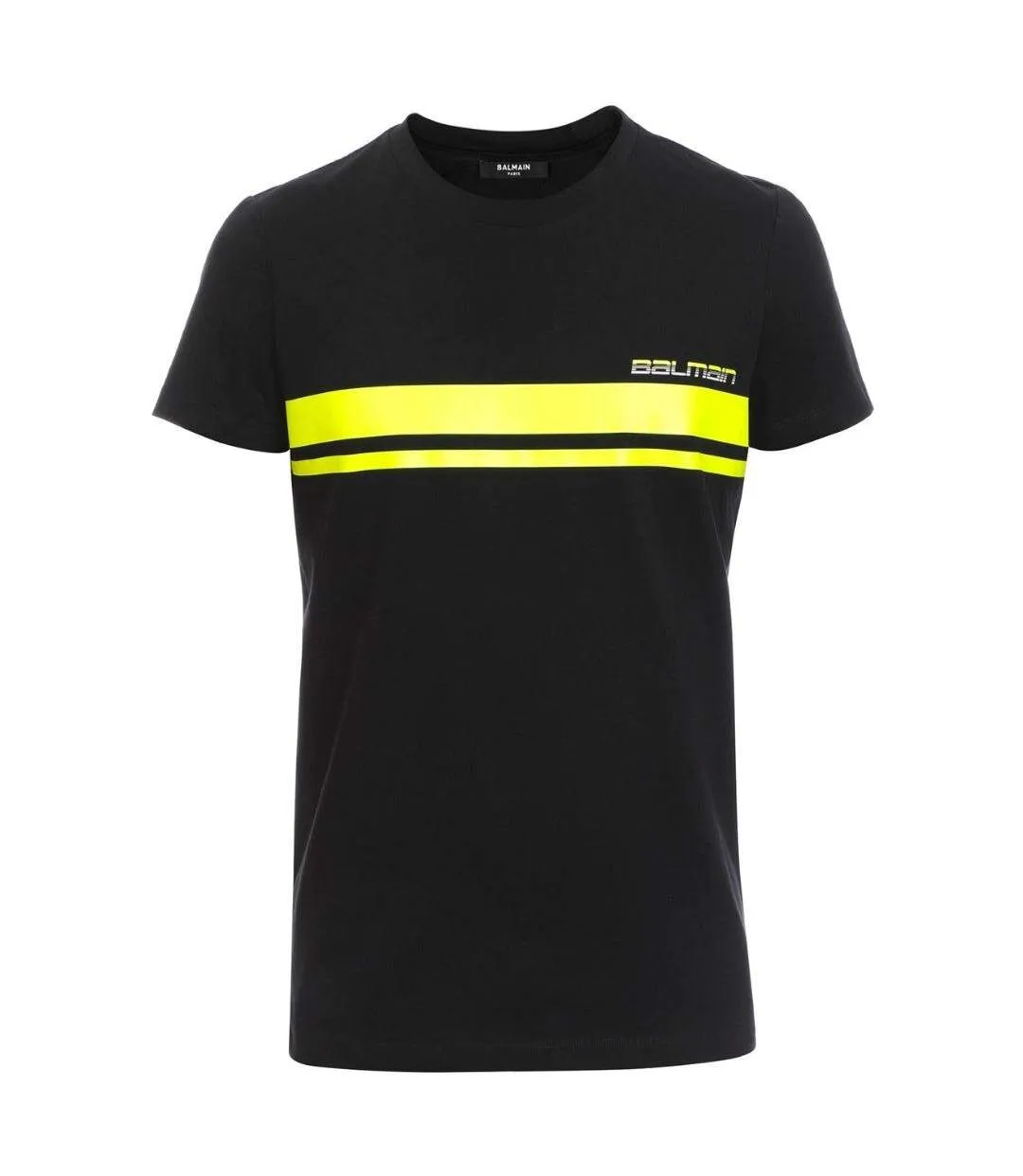 Mens Logo T-shirt Black Balmain-2