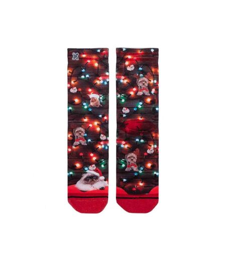 XPOOOS Chaussettes Femme Microfibre XMAS CLEOPATRA Multicolore