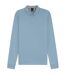 Mens Passerby Logo Long-sleeved Polo Shirt Light Blue Boss-2