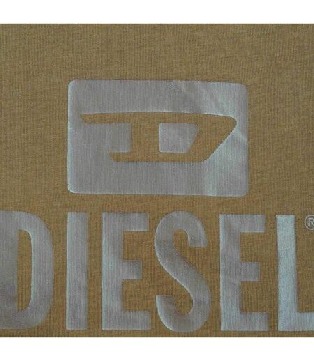 T-shirt Motif/style Logo Monochrome Homme Marron Diesel
