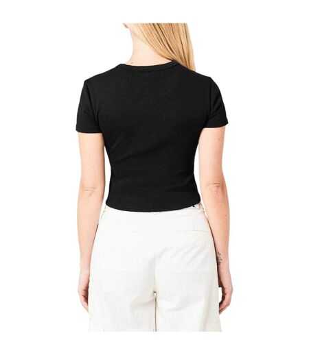 T-shirt Court Motif/style Logo Femme Noir Hugo