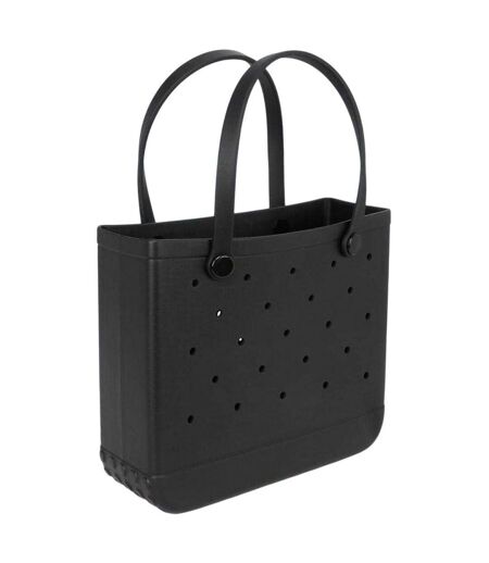 Tote Bag Plage Motif/style Perforé L Noir Miso