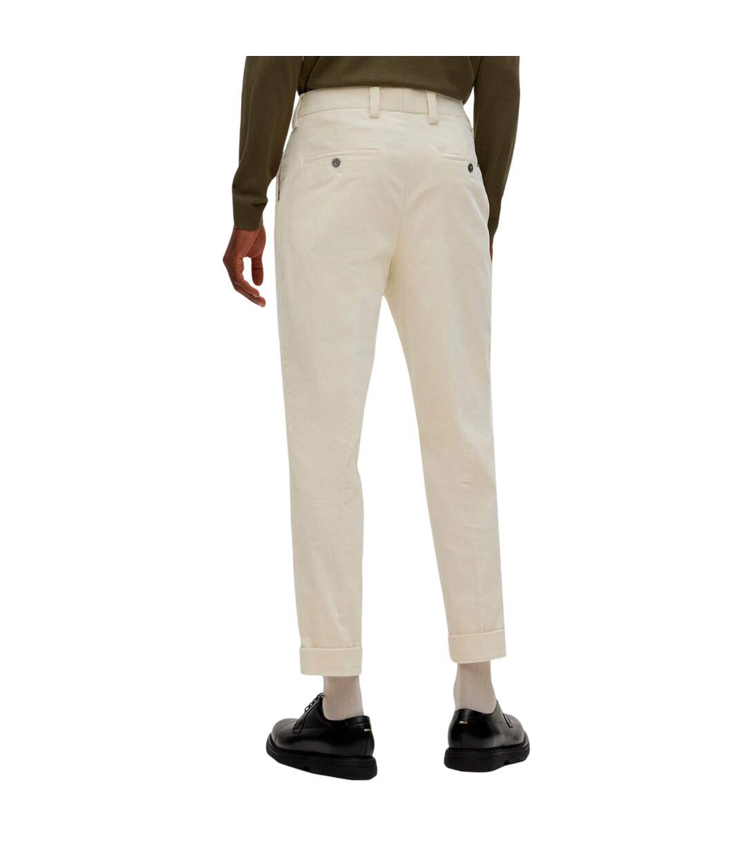 Pantalon Motif/style Plissé Perin Adulte Blanc Hugo-3
