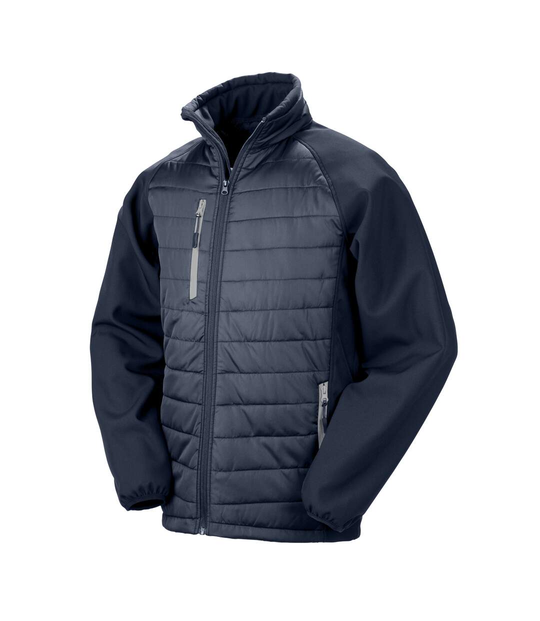 Veste Softshell Compass Homme Bleu Marine Gris Result Genuine Recycled-1