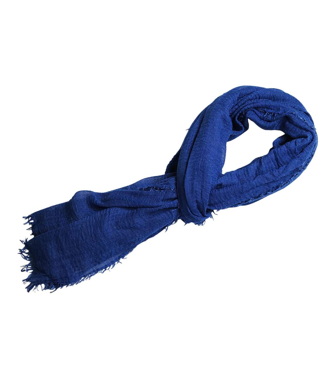 Cheche froissé uni écharpe foulard Homme Femme-1