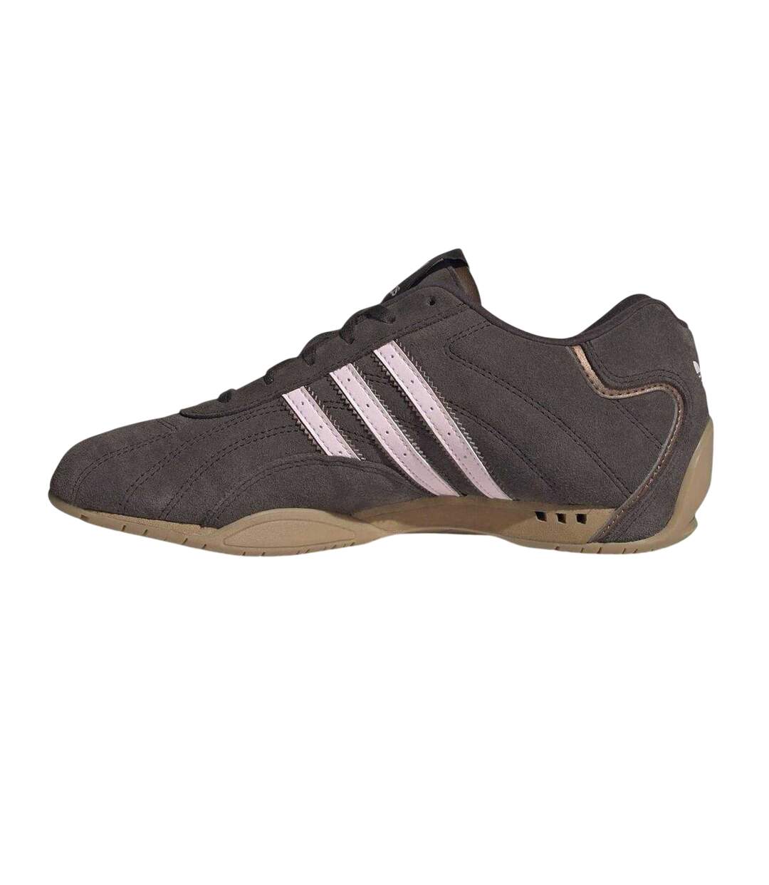 Womens/ladies Adiracer Lo Suede Trainers Brown Pink Adidas-3