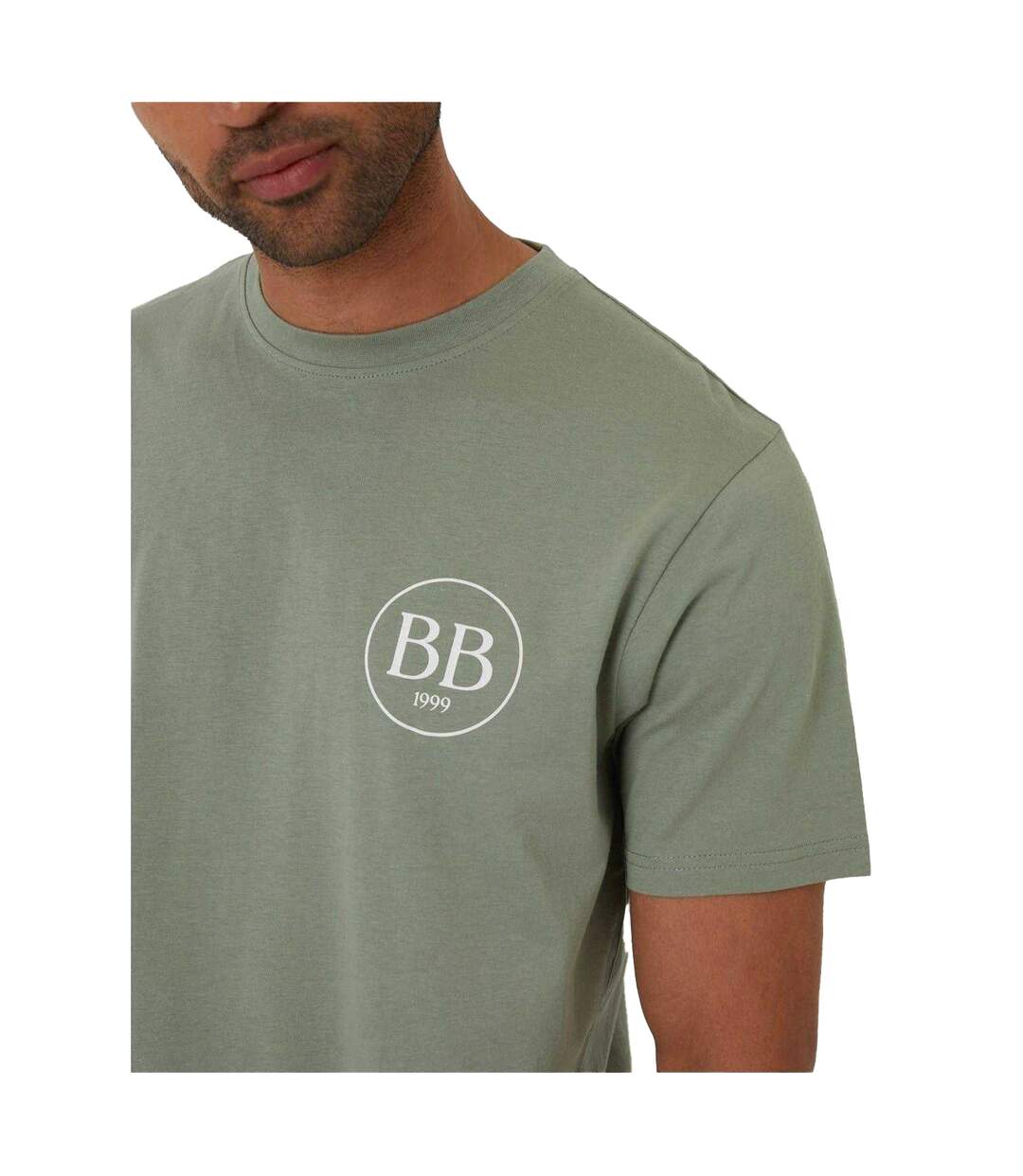 Mens Rune Regular T-shirt Sage Threadbare-4