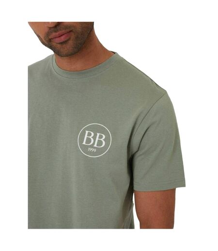 Mens Rune Regular T-shirt Sage Threadbare
