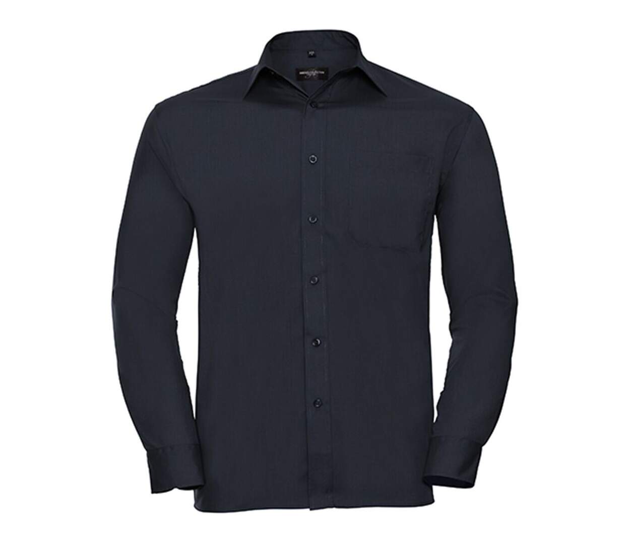 Chemise poplin manches longues repassage facile - Homme - RU934M - bleu marine-1