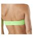 Haut de maillot de bain vert fluo femme nike bandeau bikini top - l-2