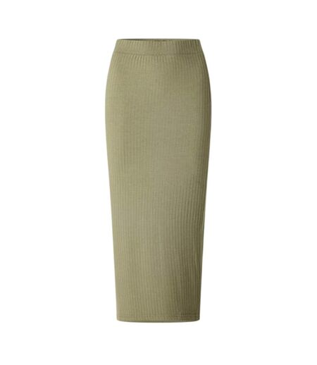 Jupe Mi-longue Femme Vert Lichen Foncé Pieces