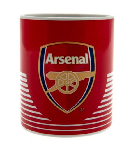 Arsenal FC Lines Mug (Red/White/Gold) (One Size) - UTSG21452