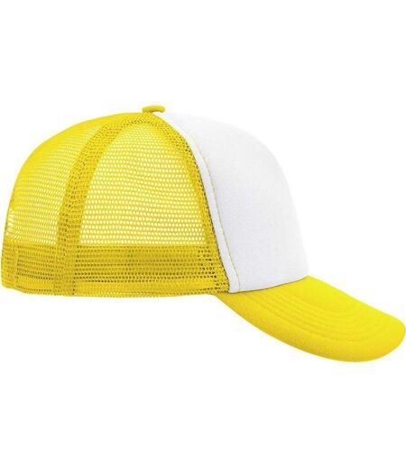 Casquette trucker avec filet style rétro - MB070 - blanc et jaune soleil