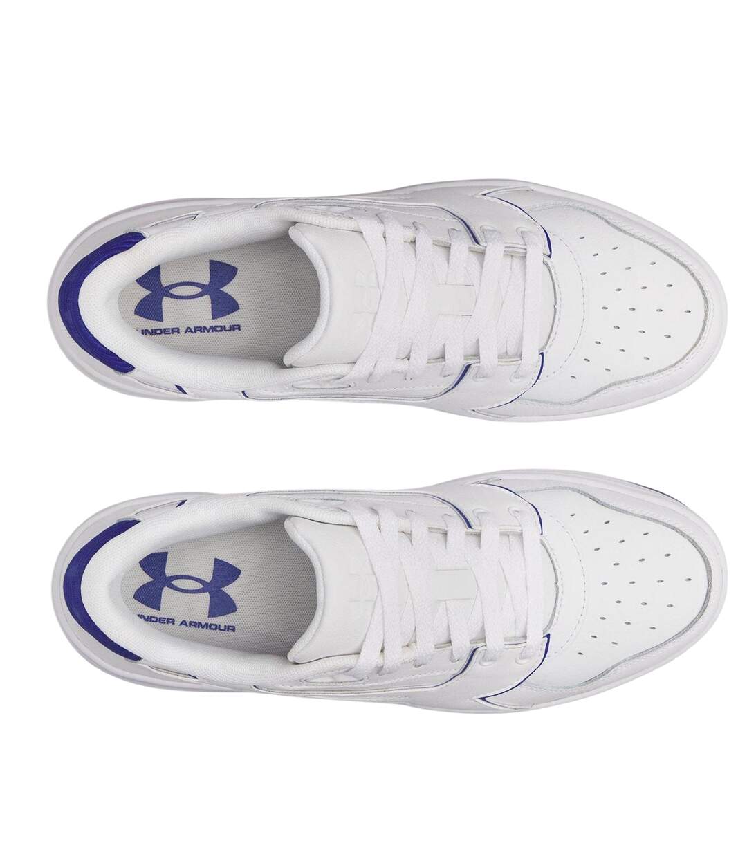 Mens Low Cut Trainers White Royal Blue Under Armour-3