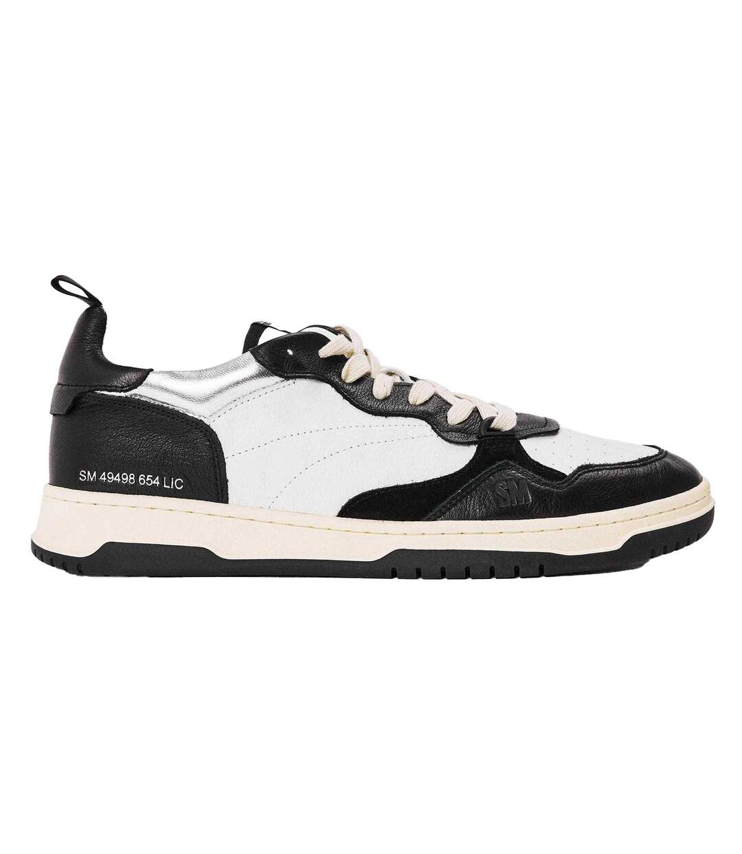Mens Easton Trainers Black White Steve Madden-1