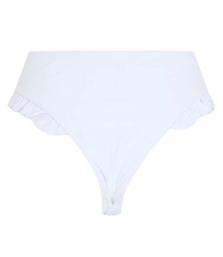 Bas De Maillot De Bain Motif/style Ruché Femme Blanc Brave Soul