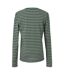 T-shirt Manches Longues Motif/style À Rayures Federica Femme Vert Sombre Vanille Clair Regatta-3