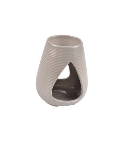 Brûle Parfum en Céramique Goutte 9cm Taupe