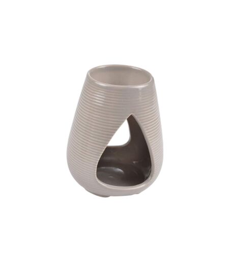 Brûle Parfum en Céramique Goutte 9cm Taupe