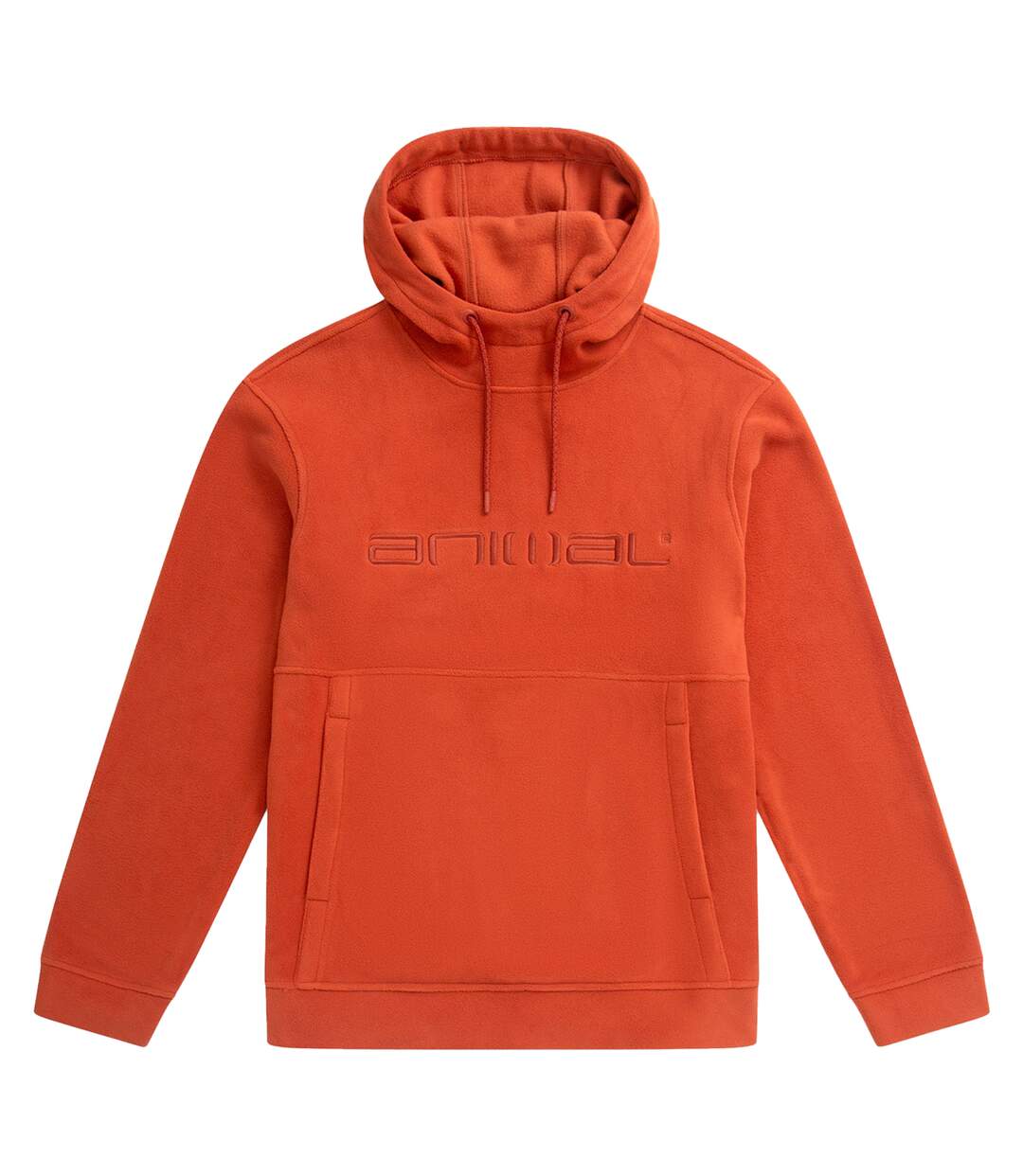 Mens louis fleece hoodie orange Animal