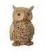Statuette Hibou Imitation Bois 29cm Naturel-1