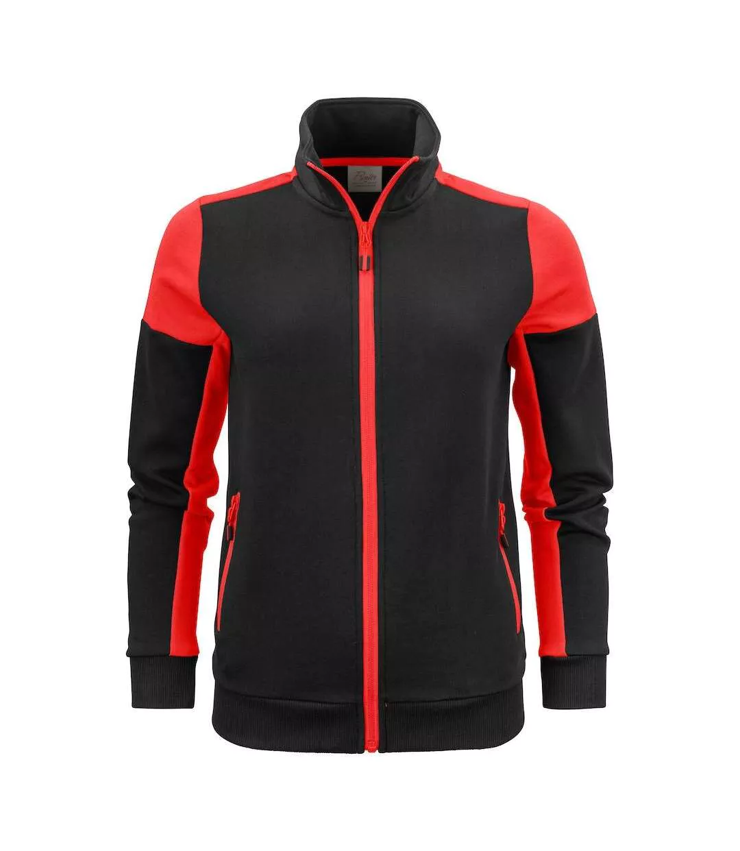 Womens/ladies Prime Jacket Black Red Printer-1