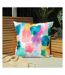 Evans Lichfield Watercolour Outdoor Cushion Cover (Ochre Yellow) (One Size)
