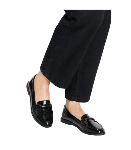 Womens/ladies loren snaffle detail loafers true black Dorothy Perkins