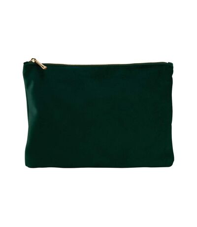 Bagbase Plain Velvet Accessory Bag (Dark Emerald) (L)