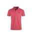 Mens miles pique organic polo shirt dark pink Weird Fish-1
