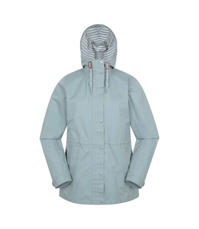 Womens/ladies coast waterproof jacket light teal Mountain Warehouse