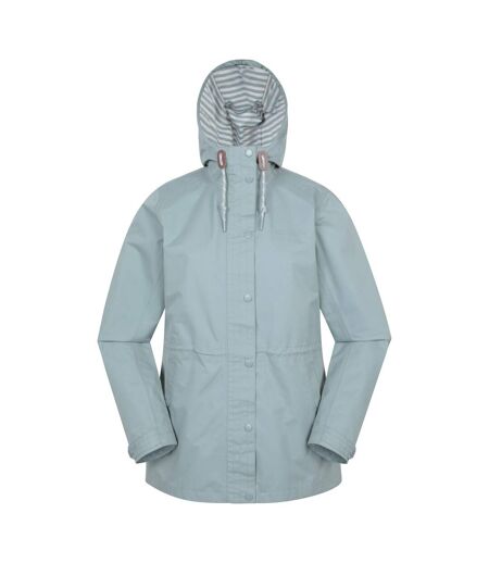 Womens/ladies coast waterproof jacket light teal Mountain Warehouse
