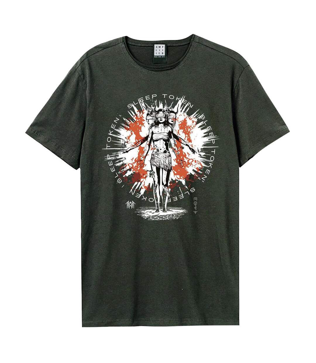 Unisex Adult Rain Sleep Token T-shirt Charcoal Amplified-1