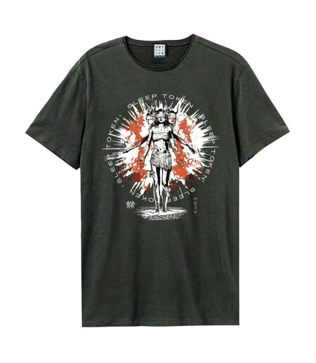 Unisex Adult Rain Sleep Token T-shirt Charcoal Amplified