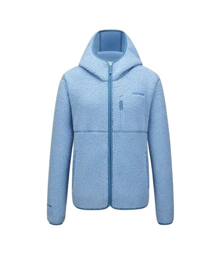 Womens/ladies Tundra Sherpa Fleece Lightweight Hooded Jacket Blue Karrimor