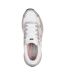 Womens/ladies Stamina Metallic Detail Leather Trainers White Pink Skechers-3