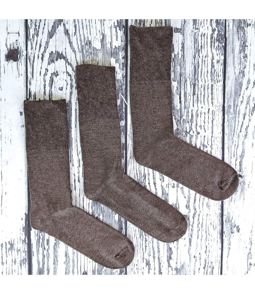 3 Pairs Thin Non Elastic Thermal Diabetic Socks for Men-5