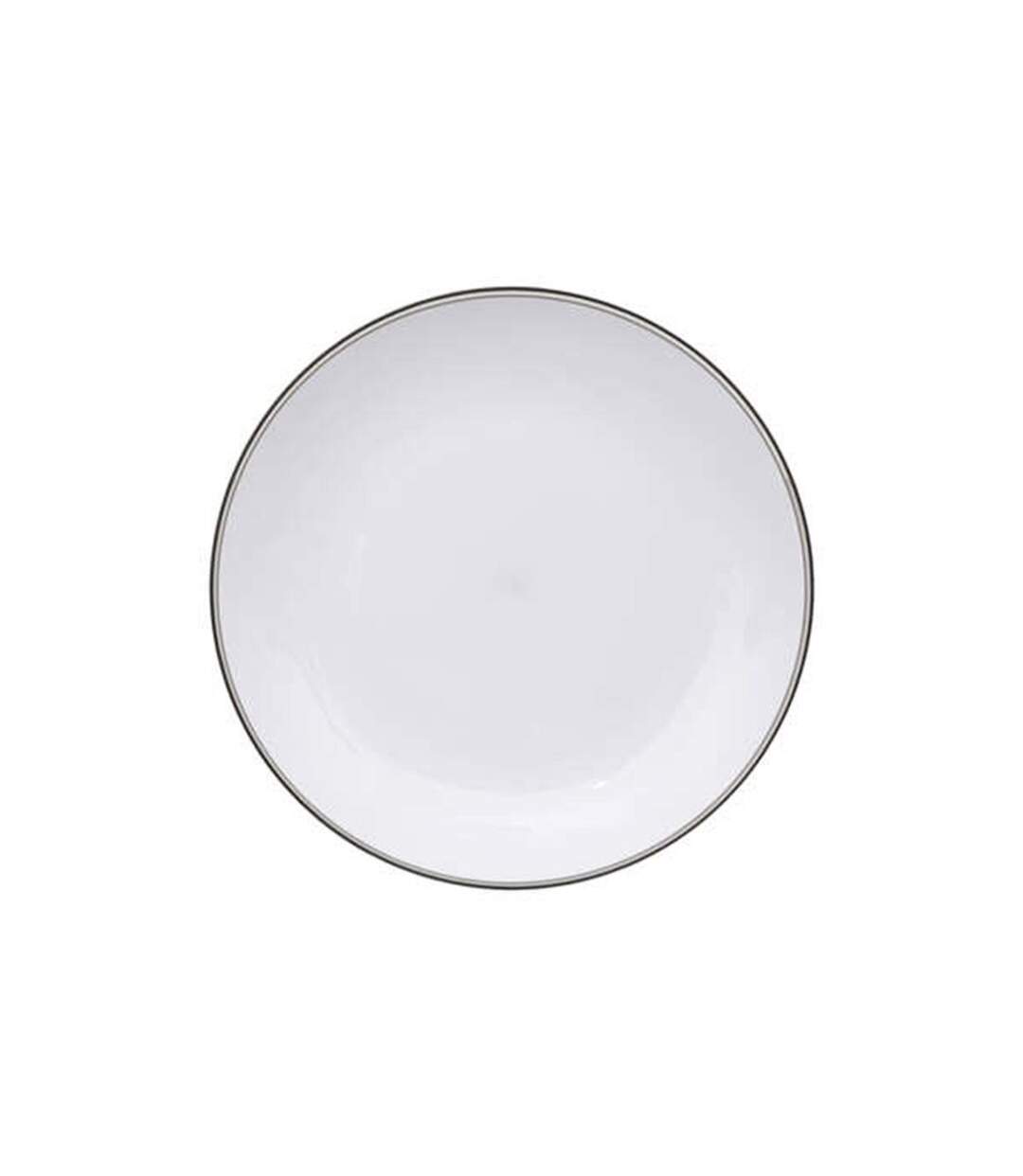 Lot de 6 Assiettes Plates Réutilisables Square 25cm Gris Charbon-1