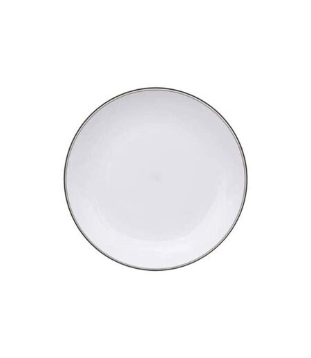 Lot de 6 Assiettes Plates Réutilisables Square 25cm Gris Charbon
